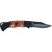 Maxam Lockback Knife with Non-Glare Blade and Laminated Wood Handle